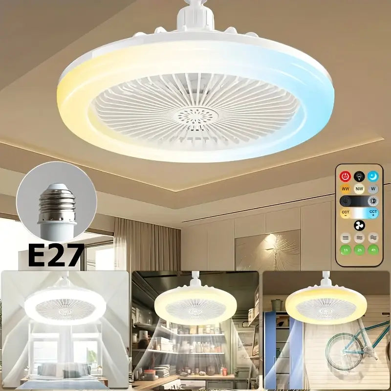 Ventilador con luz y control